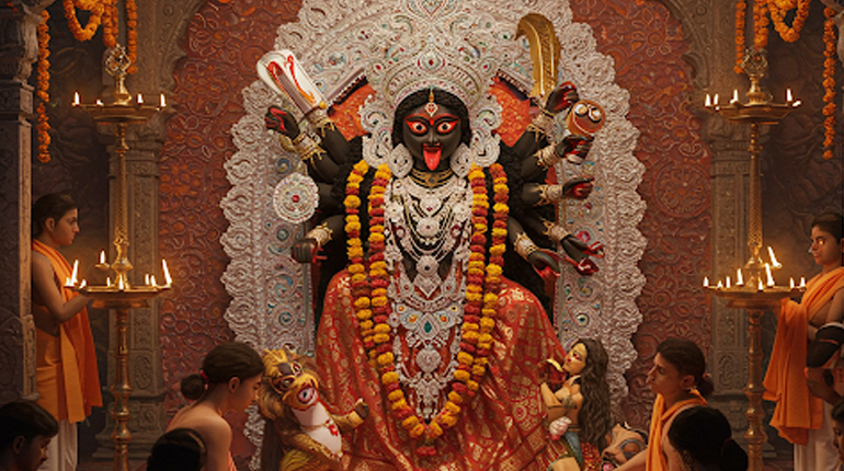 Pandit Gangadhar performing authentic Kali Mata Puja
