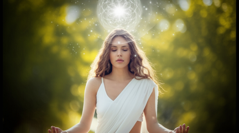 Pandit Gangadhar performing spiritual healing session